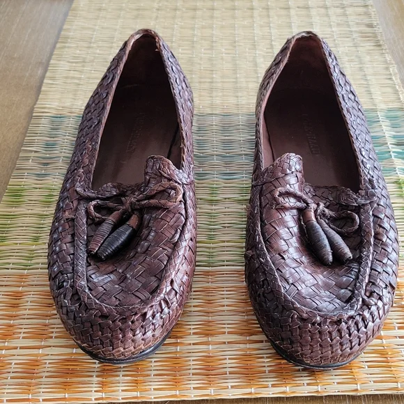 COLE HAAN MENS LEATHER TASSEL LOAFERS - Picture 10 of 12